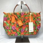 【イタリア製】 ROBERTA PIERI ロベルタピエリ MINI DUFFL ミニダッフル 2WAY ジャポニカ オレンジ